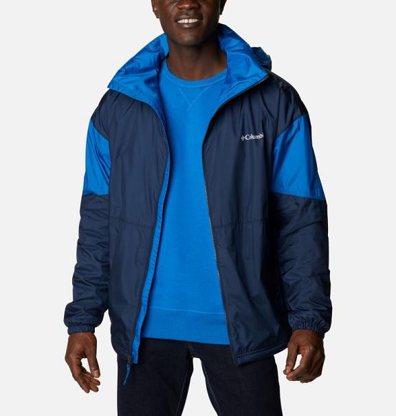 Columbia Point Park Windbreaker Navy For Men's NZ26947 New Zealand